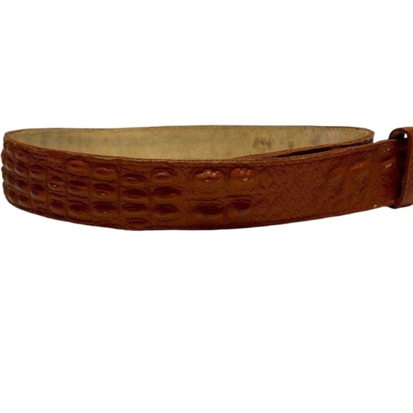 Vintage Crocodile Print Embossed Belt & Buckle - Picture 3 of 6